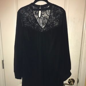 Black Dress with Lace - Large